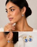 ✨ Bow & Bloom Porcelain Earrings ✨