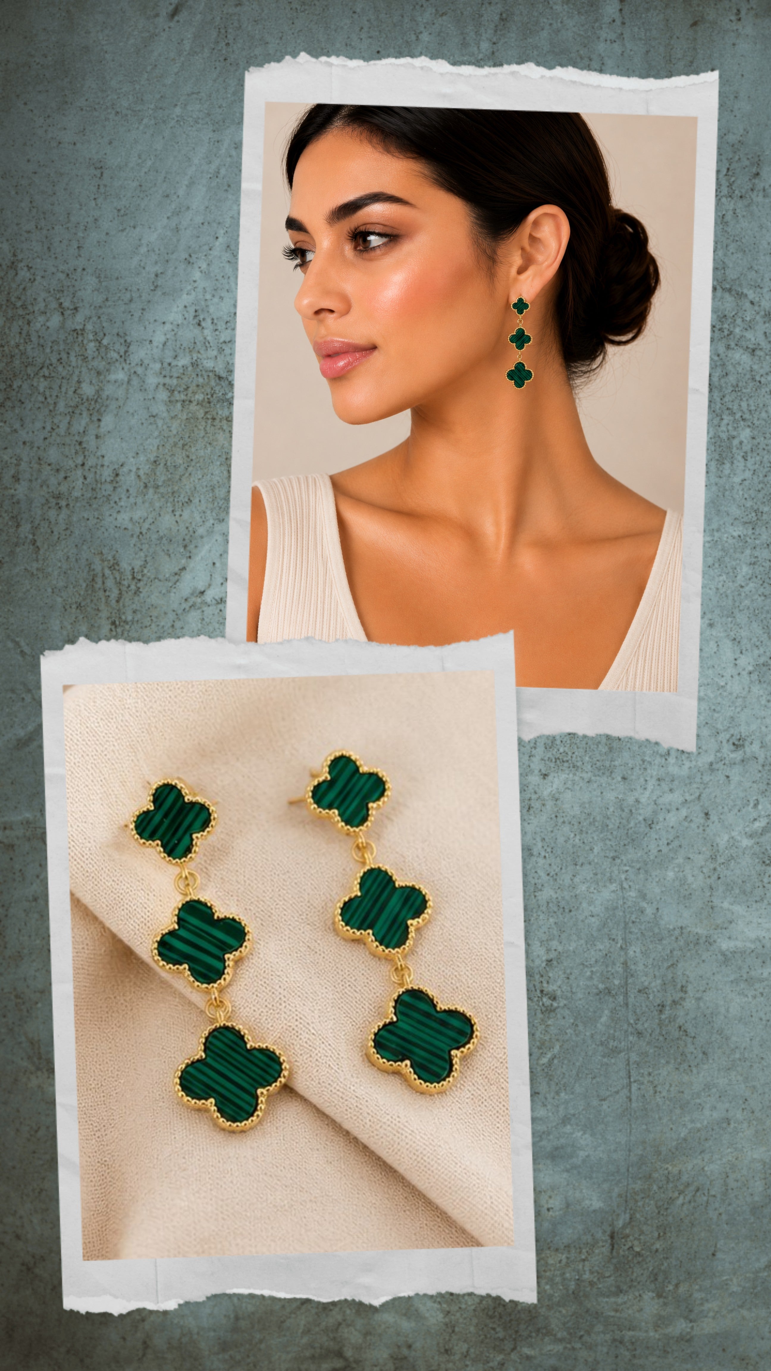 ✨ New Arrival: Emerald Clover Luxe Earrings ✨
