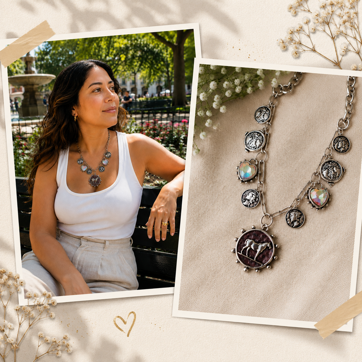 Vintage Charm Statement Necklace